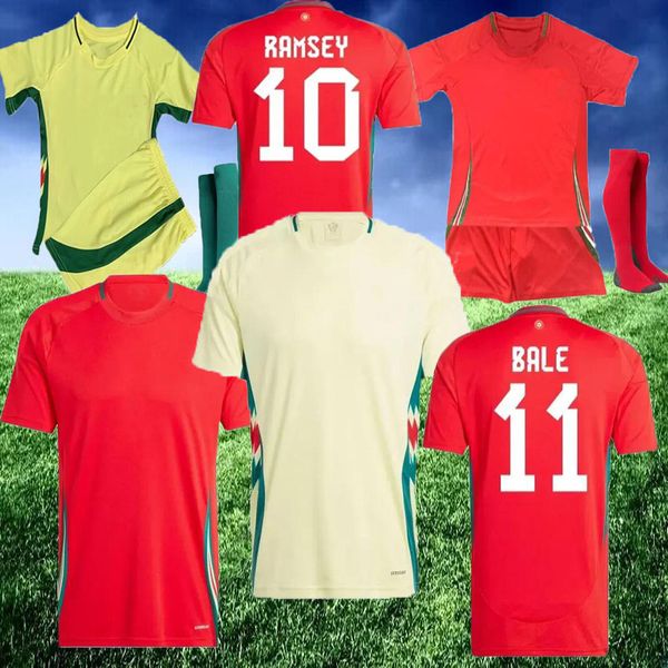 2024 Galles Kit Kit Soccer Jerseys Wilson Ramsey Rodon N. Williams B. Davies Matondo 24/25 Home Shirts de football