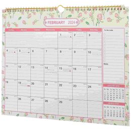 Calendario de pared 2024, planificador colgante mensual, Bloc de notas diario de escritorio moderno para oficina en casa 231220
