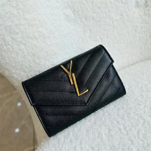 2024 portefes de luxe Designer Cassandre envelope en cuir portefeuille caviar sac à main avec des femmes pour hommes pour hommes.