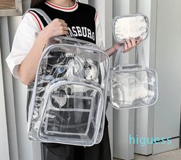 Sac à dos Transparent étanche 2024, cartable de grande capacité pour étudiants, sac de rangement en Pvc de voyage