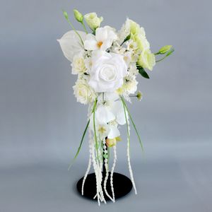 Bouquets de mariage, fleurs blanches, 28x55cm, accessoires de mariage, 2024