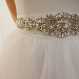 Ceintures de mariage, accessoires de mariage avec perles de cristal scintillantes et brillantes, 2024