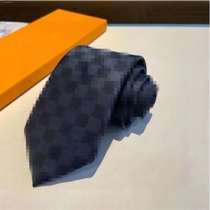 2024 Bruiloft Nieuwe Mannen Stropdassen Mode Zijde Ens Luxe Stropdas Damier Gewatteerde Stropdassen Plaid Designer Stropdas Zijden Stropdas Met doos Zwart Blauw Wit