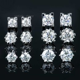 2024 Femmes en vrac en gros Bijoux de mode Petits mignons 925 Silver Lab Grown Gemstone Moisanite Mossanite Diamond Stud Bringle