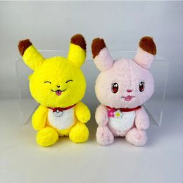 Jouets en peluche pika rose mignons, jeu pour enfants, compagnon de jeu, cadeau de vacances, poupée, prix de machine, vente en gros, 2024