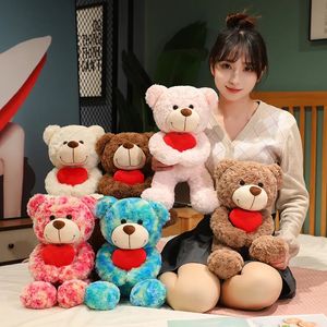 Oso de peluche bonito para el Día de San Valentín, juguetes de peluche, juegos para niños, compañeros de juegos, regalos de vacaciones, decoración de dormitorio, venta al por mayor, 2024