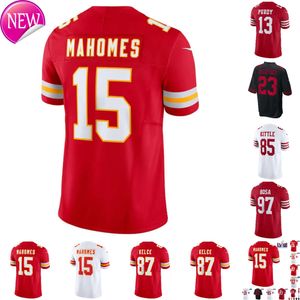 2024 Menores al por mayor niños Christian Brock Patrick Purdy George Jersey Mack Nick Travis McCaffrey Fred Mahomes Kelce Bosa Kittle Warner todas las camisetas cosidas 4XL