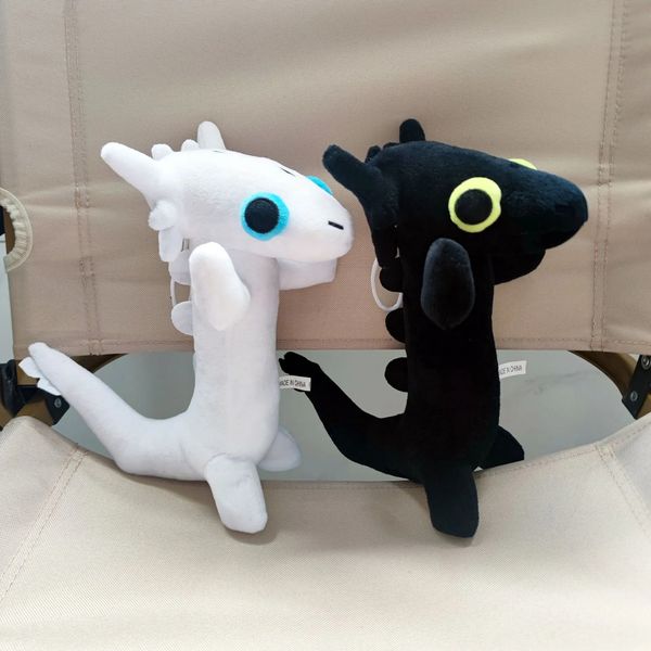 2024 Vente en gros de jouets en peluche dragon dansant mignons, poupées dragon noir et blanc, jeux pour enfants, camarades de jeu, cadeaux de vacances, décoration de la maison