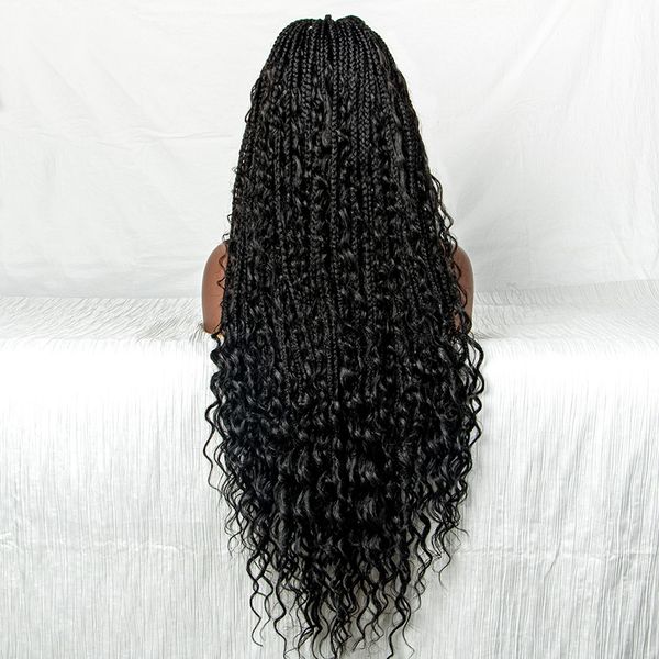 2024 Centre de prix en gros séparation de tresses longues Longs tresses chaudes noires petites cheveux ondulés pour femmes noires en gros Europe Amérique de la mode de la mode