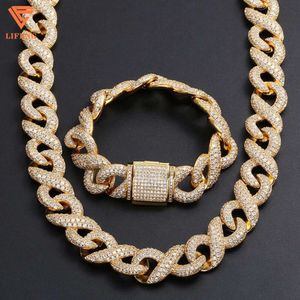 2024 Groothandel Prijs Ketting Iced Cuban Chain D VVS Moissanite Diamond Custom Hip Hop Jewelry Cuban Link Chain