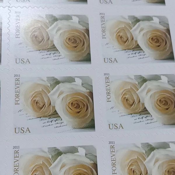 2024 Tampon de gros 100 timbres postaux américains envoi du bureau de poste First Class for Enveloppes Letters Postcard Mail Supplies