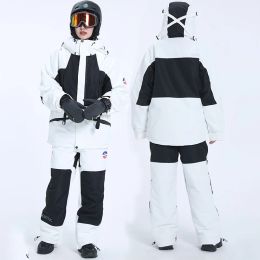 2024 Pantalones de la chaqueta de invierno Man de montaña Sets de esquí de calentamiento Mujeres Suits de nieve a prueba de viento