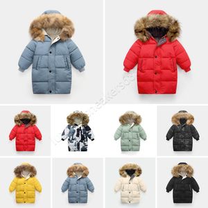 2024 Hiver Kids Down Coat Jacket Boy Girl Baby Vester Ext￩rieur Vestes Great-Coat Veswes de sport ￠ capuche Ext￩rieur Classic Wrap 5 Colors 100-160 Designe