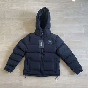 2024 Hiver Hommes Trapstar AW20 Irongate À Capuchon Matelassé Femmes Chaud Vintage Veste Courte De Qualité Supérieure Brodé Lettrage Manteau Taille classique 8s