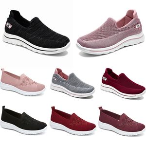 2024 zapatos de invierno para mujer, zapatos transpirables planos suaves para senderismo, correr, negro, blanco, grande, negro, morado, talla 36-41