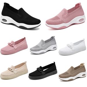 2024 hiver femmes chaussures randonnée course doux décontracté chaussures plates polyvalent noir blanc rose formateurs fond épais grande taille 36-41