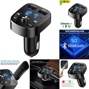 2024 Draadloze autolader Bluetooth FM-zender Audio Dual USB Mp3-speler Radio Handsfree oplader 3.1A Snelle oplader Auto-accessoire