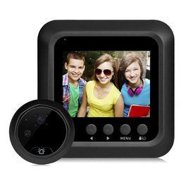 2024 Cámara inalámbrica Peephole Camera Smart Home Motion Detection 2.4 "Monitor Ring Digital Touletbell Camera Video Security Security Wireless