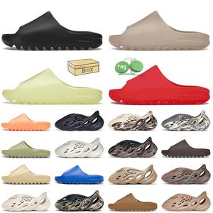 yeezy slides yeezys foam runners yeezies sandals 2024 con Box Men 's pure fog Light Green men' s Sliders Training shoes sandalias 【code ：L】
