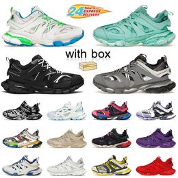 2024 avec Box Runner 3 3.0 Chaussures de robes de créateurs Pink Molon Track Mens Womens Platform Sneakers Tracks Tess.S.Gomma Mesh Nylon Trainers Mandinais Chaussures