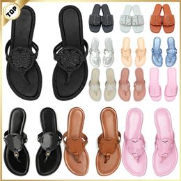 2024 Met stofzak Sandalen Designer Snake Leather Slides Slippers Dames Wit Zwart Patent Geel Triple Pink Women Flip Flops Ladies Maat 5,5-9.5