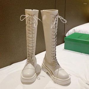 2024 Femmes Bottes Round Toe 722 Chaussures de créateurs Sexy Cuisine High Heels Mid Calf Fashion Rubber Over-the-Knee 304