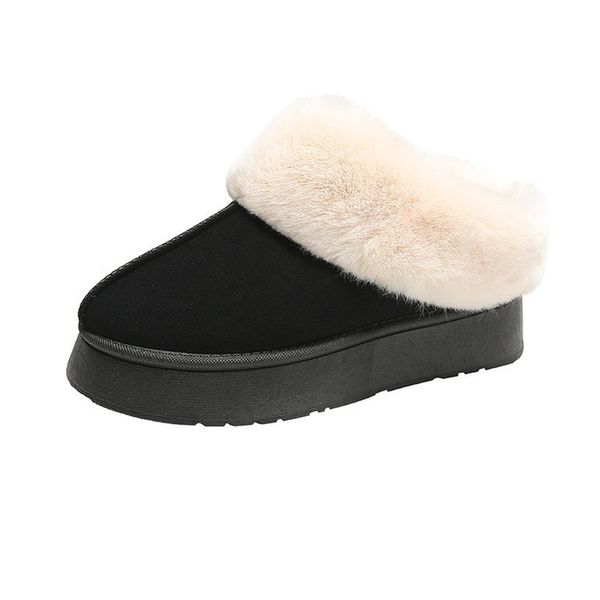 2024 Botas de mujer Bota de nieve Triple Negro Castaño Piel clásica Tobillo Corto Botines planos para mujer Botines para mujer Invierno Cálido Zapatillas antideslizantes