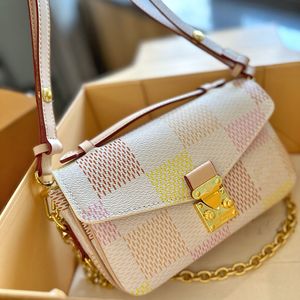 2024 vrouwen dambord contrast zou zakken diagonale crossbody tas voor damesontwerper handtas kaarthouder buiten reismoerigheid messenger 21 cm