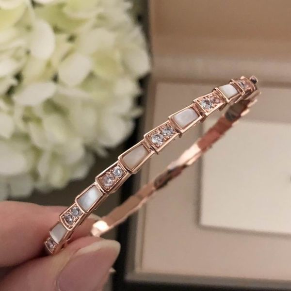Bracelet en acier inoxydable pour femmes, mignon, joli, or rose, avec diamants en cristal bleu argent, haute qualité, à la mode, 2024