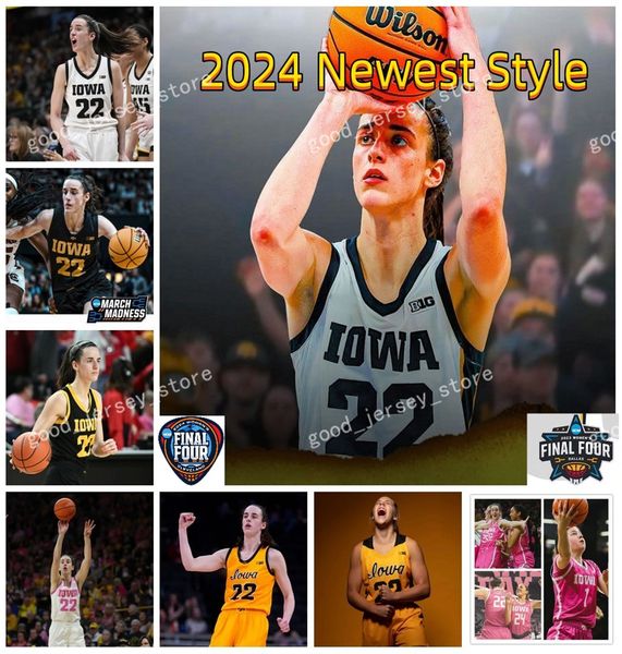 2024 Final Final Four 4 Iowa Hawkeyes Basketball Jersey NCAA College Caitlin Clark Luka Garza 10 Joe Wieskamp 5 CJ Fredrick 3 Bohannon 30 Connor McCaffery 4 Ahron AAA