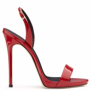 2024 femmes dames pu en cuir authentique 12cm talons de haut sandales d'été robe de mariée gladiateur chaussures sexy