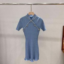 2024 Vêtements pour femmes robe tricotée à volants printemps été nouveau 409