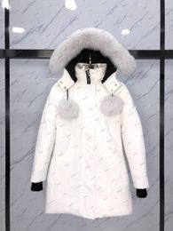 2024 Damesjacks Classic Women Fashion Luxury Designer Brand Down Jacket Parkas Woman Epaulettes Trend Winter warme katoenen buitenschaar 01 dames lang