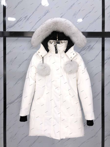 2024 Vestes féminines Classic Fashion Fashion Luxury Designer Brand Down Down Jacket Parkas Woman Epaulettes Trend Winter Coton Coton Extérieur Ciseaux 01 Mesdames Long