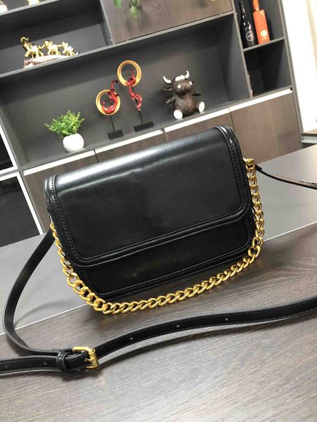 2024 Messenger Sunset Bag 10a Pochette en cuir pour femme Sac de créateur Sac à main de luxe avec chaîne Embrayage Enveloppe à rabat Épaule Sling Sac pour appareil photo noir