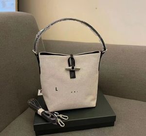 2024 Dames Tote Zip Bucket Bag Pockets Casual Crossbody Handtassen met verstelbare schouderbanden Fashion Ladies Summer Simplicity