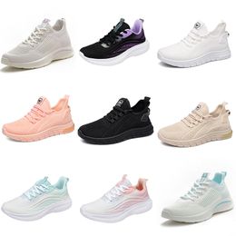 2024 zapatos de mujer Senderismo Correr suave Casual zapatos planos nuevos Negro Rosa beige Entrenadores de gran tamaño 35-41