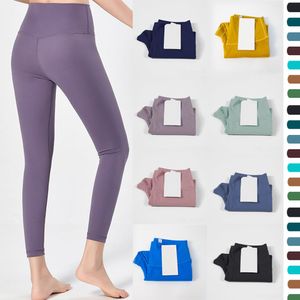 2024 Pantalons de yoga pour femmes Sentiment nu Leggings de taille en nylon hautement extensibles Sexy Push Up Collants de gymnastique Femme Vêtements d'athlétisme Taille S-XL