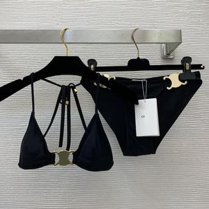 2024 dames zwarte Ce letter designer bikini's luxe badpak voor dames tweedelige designer bikini string cover-up, tank badmode