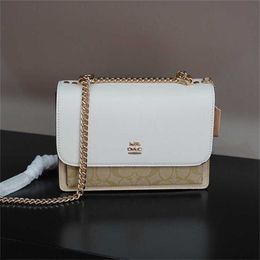 2024 Femmes Chaîne Épissée En Cuir Flip Stranded Hadon Petit Sac À Main Carré 70% De Réduction En Magasin En Gros