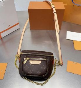 2024 dames mini bumbag borst riem ert met handtas koppeling taillet taille taille spiegel kwaliteit heren heren pack ontwerper schouderketen crossbody