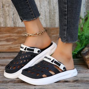 2024 dames sandalen zwart witte platte schoenen vrouw trend tenis feminio aanbieding zomer flats slippers verkoop sandaal 240323