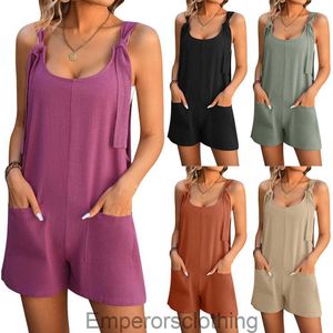 2024 Dames zomer Casual mode Suars Suars shorts Jumpsuit Suspender broek voor vrouwen