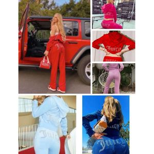 2024 Pantalones de dos piezas para mujer Veet Juicy Chándal Conjunto de costura para mujer Traje de chándal Couture Juciy Coture Chándal ckg886