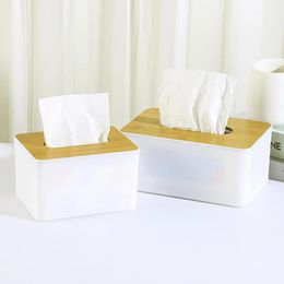 2024 Houten Tissue Box Servethouder Cover Toiletpapier Zakdoek Etui Effen Eenvoudig Stijlvol Houten Huis Auto Veeg Organisator Container