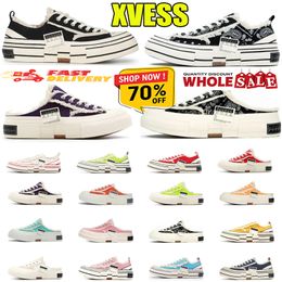 2024 WU XVESSEL G.O.P.Lows Orange Mens Chaussures Vulcanisation Lace Up Sneakers Femmes Ouver