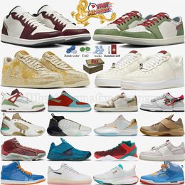 2024 Année des chaussures de dragon 1 Low Og Force1 Ja 1s KD 4 2.0 Vol 7 J38 Jumbo Mens Womens Chinese New Year Basketball Shoe Trainers