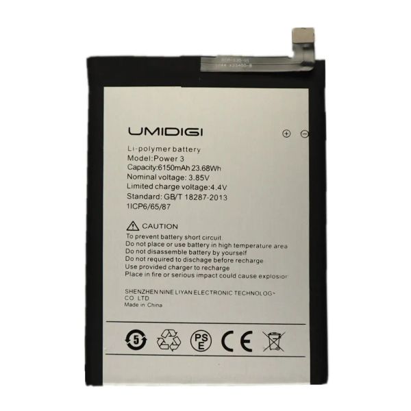 2024 años 6150 mAh Batería de reemplazo original para UMI UMIMIDIGI Power 3 Power3 Batería de teléfono móvil en stock Envío rápido