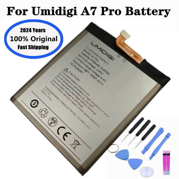 2024 años Batería original para UMI UMIMIDIGI A7 Pro A7Pro Batería de teléfono móvil 4150mAh Batterías Bateria de alta calidad + Herramientas