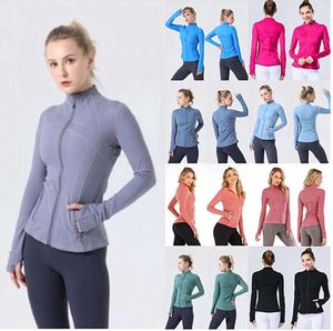 2024 Yoga Jacket LU-088 Femmes LL Définir Entraînement Sport Manteau Fitness Sports Séchage Rapide Activewear Top Solide Zip Up Sweat Sportwear Vente Chaude 1120ESS